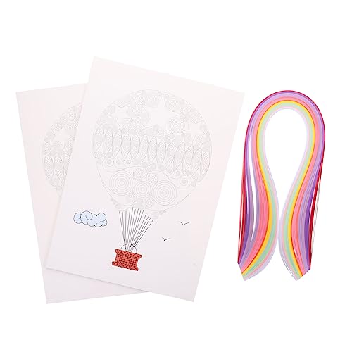 VILLFUL 1 Set Scrapbooking Kit, Dekorationsmaterialien, Quilling Papiermaterial Kit, Papier Quilling Zubehör, Papier Bastelbedarf, Papier Quilling Bastelbedarf, Papier Quilling DIY von VILLFUL