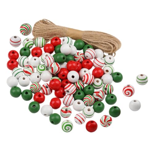 VILLFUL 1 Set Seil Holzperlen Set, Kleine Holzperlen, DIY Schmuck, Lose Perlen, Girlande, Lose Perlen, Vintage Lose Perlen, Natürliche Holzperlen, Girlande, Herstellung Von Holzperlen, von VILLFUL