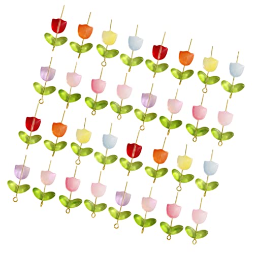 VILLFUL 1 Set Tulpenperlen, Armband, Perlenmaterial, Schmuckherstellung, Perlen, DIY Handwerk, Charms, Armbandperlen Für DIY Tulpen, Glasperlen, Perlenschmuckherstellung, DIY Perlen, von VILLFUL
