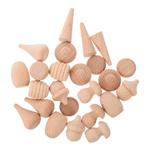 VILLFUL 1 Set Unbemalte Holzformen, Unlackiertes Holzhandwerk Zum Bemalen, Unlackierte Pilzornamente, Holz Zum Bemalen, Pilzhandwerk, Pilzholz, Unlackierte Scheiben, Unlackierte Pilze, von VILLFUL