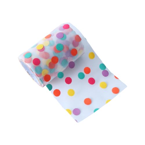 VILLFUL 1 Stück Bunte Gepunktete Tüllbänder für Blumenverpackungen und Hochzeiten Yards Weiches und Langlebiges Material Geschenkband mit Elegantem Design für Besondere Anlässe VILLFUL 1 Stück Bunte Gepunktete Tüllbänder für Blumenverpackungen und Hochzeiten Yards Weiches und Langlebiges Material Geschenkband mit Elegantem Design für Besondere Anlässe von VILLFUL