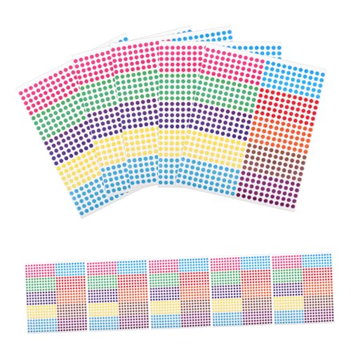 VILLFUL 10 Blatt Farbige Coding Dots für Effiziente Dateiverwaltung und Sortierung für Büro Schule und Kreative Projekte von VILLFUL