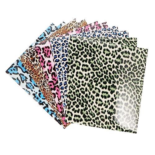 VILLFUL 10 Blatt Leopard Muster Transferfolie für Kleidung Wärmeübertragungsfolie Wasserfest Dehnbar für DIY T Langlebig und Einfach Anzuwenden von VILLFUL