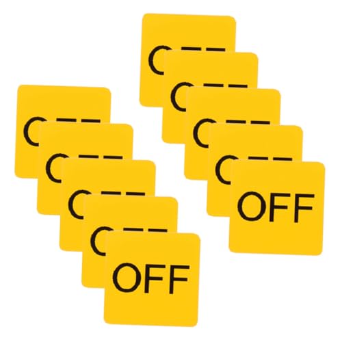 VILLFUL 10 Blatt Schalter Aufkleber Selbstklebende Warnhinweise für Elektrische Geräte Dekorative Etiketten für Wohnzimmer Büro Küche Langlebig und Einfach Anzubringen von VILLFUL