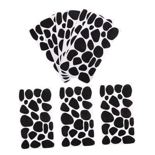VILLFUL 10 Blatt Selbstklebende Filzaufkleber mit Blättern Schwarze Filzkreise für Diy Projekte Bastelarbeiten und Dekorationen Langlebige und Reißfeste Filzsticker für Anwendungen von VILLFUL