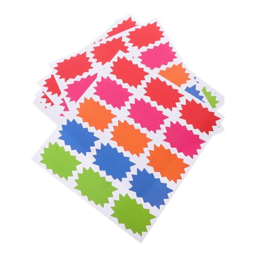 VILLFUL 10 Bögen Preisaufkleber Für Flohmärkte, Flohmarktaufkleber, Blanko, Flohmarktzubehör, Garagenetiketten, Plakattafeldekorationen, Weltraumaufkleber, Flohmarktschilder, von VILLFUL