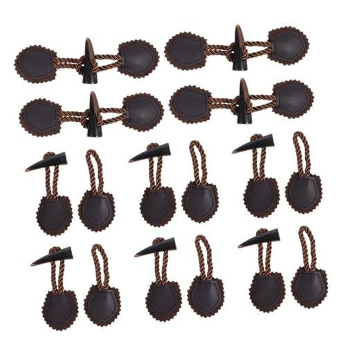 VILLFUL 10 Paare Horn Knebelknöpfe für Mantel Damen Robuste Resin Verschlussknöpfe Vintage Nähknöpfe Vielseitig für Wintermäntel Dufflecoats und Strickjacken Dekorative Ersatzknöpfe von VILLFUL