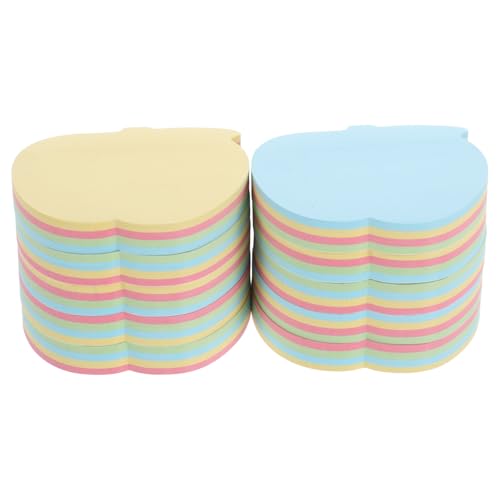 VILLFUL 10 Packungen Pack Apfel Form Haftnotizen Bunte Unlined Notizblätter für Büro Schule Zuhause für Erinnerungen und Mitteilungen von VILLFUL