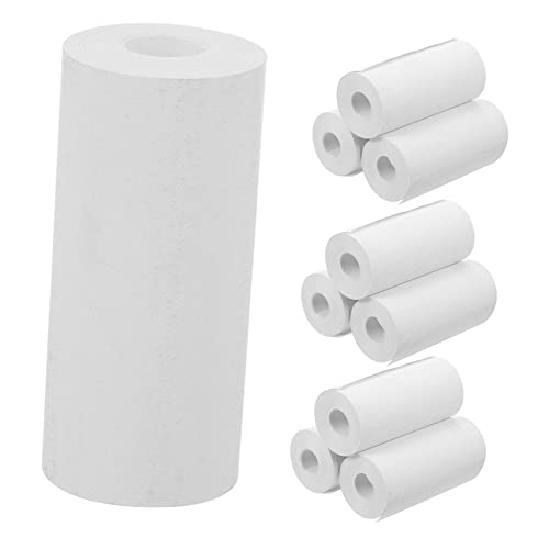 VILLFUL 10 Rollen Aufkleberpapier, Thermodrucker Aufkleber, Bedruckbares Aufkleberpapier, Selbstklebende Etikettenaufkleber, Bedruckbares Aufkleberpapier, Tragbares Korrekturaufkleber, von VILLFUL