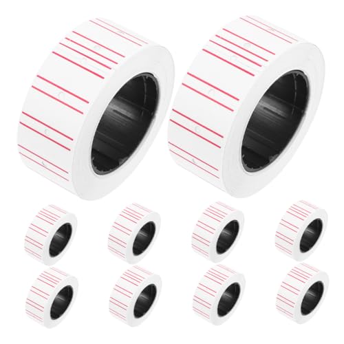 VILLFUL 10 Rollen Code Druckpapier, Schilderetiketten, Marktetiketten, Markierungsetiketten, Etikettenpapier, Selbstklebende Etiketten Für Geschäfte, Ladenetiketten, Etikettenpapier Für von VILLFUL