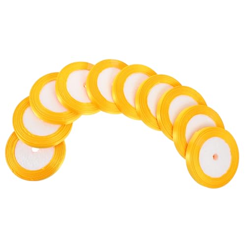 VILLFUL 10 Rollen Geschenkband für Kreative Dekoration Hochzeiten Partys und Geschenkverpackung Strapazierfähigem Einfach zu Schneiden Verwenden von VILLFUL