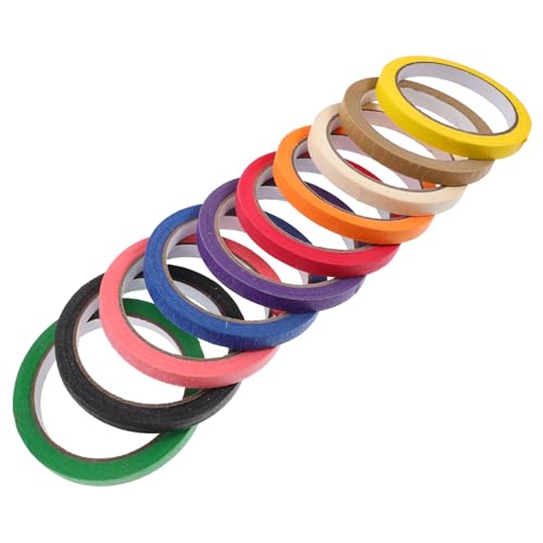 VILLFUL 10 Rollen Malerkrepp Klebeband Stark Haftend Reißbar von Hand Vielseitig für DIY Basteln Wandgestaltung Spritzschutz Autoabdeckung Farben Masking Tape VILLFUL 10 Rollen Malerkrepp Klebeband Stark Haftend Reißbar von Hand Vielseitig für DIY Basteln Wandgestaltung Spritzschutz Autoabdeckung Farben Masking Tape von VILLFUL