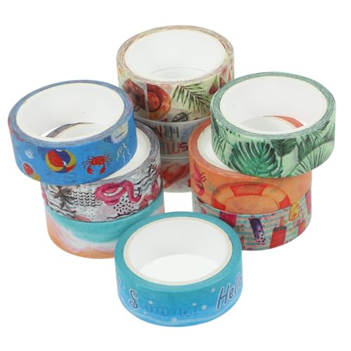 VILLFUL 10 Rollen Washi Tape Dekorative Klebebänder für DIY Scrapbooking Handarbeiten Planer und Journals pro Rolle Vielseitig Einsetzbar und Einfach zu Handhaben von VILLFUL