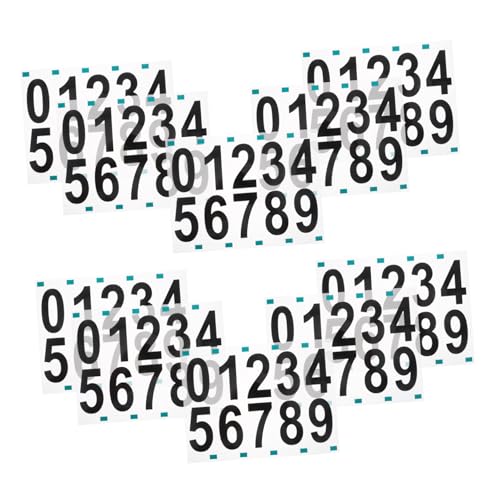 VILLFUL 10 Sets Garagennummernschild Nummernaufkleber Kleine Nummern Runde Aufkleber Digitale Nummernaufkleber Hausadressennummern Für Außenbriefkastenaufkleber Pvc von VILLFUL