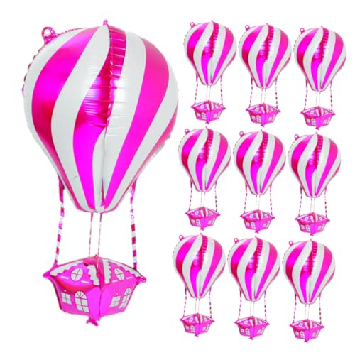 VILLFUL 10 Stück Aluminiumfolie Heißluftballon Luftballons Farbecht Leicht Formstabil für Geburtstagsfeiern Hochzeiten Weihnachts und Halloween Partys Indoor und Outdoor Dekoration von VILLFUL