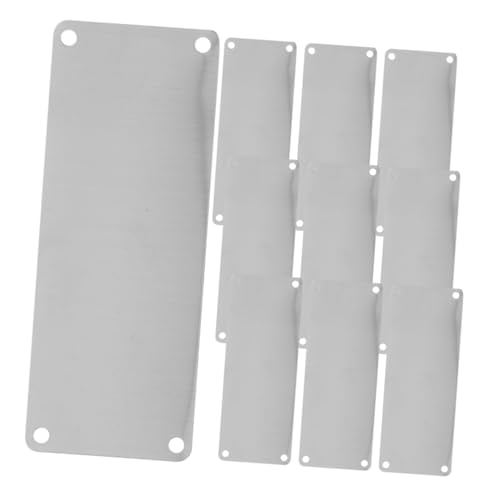VILLFUL 10 Stück Blanko Namensschilder für Diy Projekte Gravurplatte mit Vorgebohrten Löchern Vielseitig Einsetzbar für Büro Hotel und Zuhause von VILLFUL