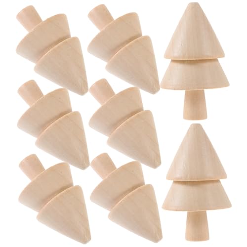VILLFUL 10 Stück DIY Holz Weihnachtsbaum Teiliges Ungemein für Kreative Bastelprojekte zum Bemalen und Gestalten Hochwertigem Naturholz Gefertigt für Familien und Schulaktivitäten von VILLFUL