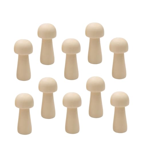 VILLFUL 10 Stück DIY Holzpilz Puppen Unlackierte Holzfiguren für Bastelprojekte Malen Dekorieren für Handwerksprojekte und Heimdekoration VILLFUL 10 Stück DIY Holzpilz Puppen Unlackierte Holzfiguren für Bastelprojekte Malen Dekorieren für Handwerksprojekte und Heimdekoration von VILLFUL
