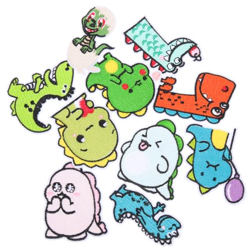 VILLFUL 10 Stück Dinosaurier Aufkleber, DIY Stoffapplikationen, Kleidungsstück Applikation, Taschenaufkleber, Kleidungszubehör, Cartoon Dinosaurier Förmige Flicken, Stoffflicken, VILLFUL 10 Stück Dinosaurier Aufkleber, DIY Stoffapplikationen, Kleidungsstück Applikation, Taschenaufkleber, Kleidungszubehör, Cartoon Dinosaurier Förmige Flicken, Stoffflicken, von VILLFUL