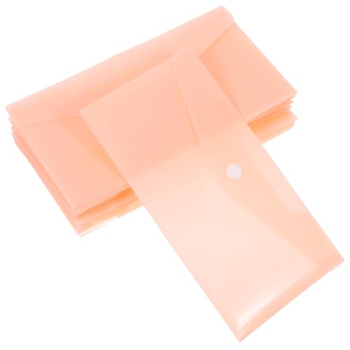 VILLFUL 10 Stück Dokumententasche mit Schnappverschluss durchsichtige Dokumentenhüllen Transparente Dokumenttasche Brieftasche dokument Office -Dokumenttasche Aktentaschen Rosa von VILLFUL