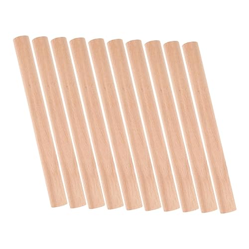 VILLFUL 10 Stück Eimerdeckel Brecheisen Holzstäbe Zum Basteln Holzstäbe Holzdübel Holzdübel Dübel Zum Basteln Dübelstangen Holzstäbe Bastelholzstäbe Holzbastelstäbchen Holzleisten von VILLFUL