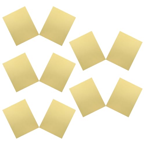 VILLFUL 10 Stück Goldfarbenes Bastelpapier Einseitig für Diy Projekte Karten und Etiketten Benutzerfreundlich und Vielseitig für Gestalten von VILLFUL