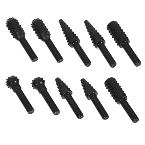 VILLFUL 10 Stück Holzbearbeitungsdatei Holzschnitzpolieren Zubehör für rotierende Werkzeuge Feilen für die Metallbearbeitung Rotationswerkzeugzubehör Gravierbohrer Holzformer Stahl Schwarz VILLFUL 10 Stück Holzbearbeitungsdatei Holzschnitzpolieren Zubehör für rotierende Werkzeuge Feilen für die Metallbearbeitung Rotationswerkzeugzubehör Gravierbohrer Holzformer Stahl Schwarz von VILLFUL
