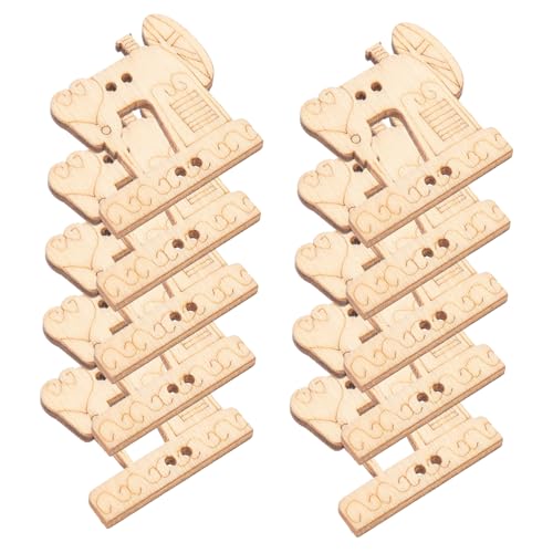 VILLFUL 10 Stück Nähmaschinenausschnitte Aus Unbehandeltem Holz Unbemalte Holzspäne VILLFUL 10 Stück Nähmaschinenausschnitte Aus Unbehandeltem Holz Unbemalte Holzspäne von VILLFUL
