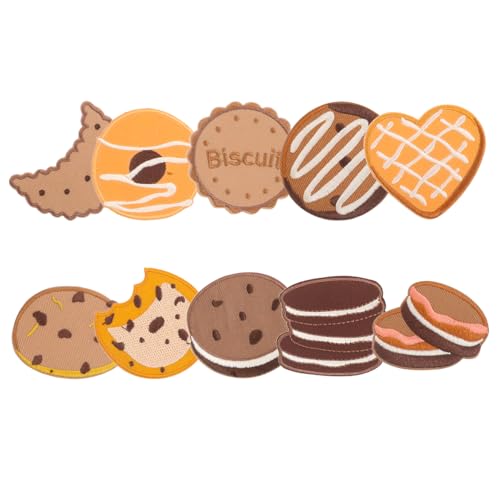 VILLFUL 10 Stück Kekstoffaufkleber Kinderbügelflecken Stickflicken Aufbügeln Niedliche Flicken Zum Aufbügeln Kleidungszubehör Patches Für Rucksäcke Flicken Aufnähen Hutflecken Polyester von VILLFUL