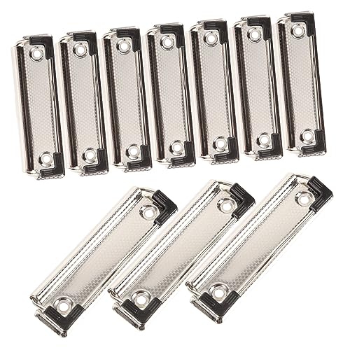 VILLFUL 10 Stück Klemmbrett Clips Für Bauunternehmer, Schreibwaren, Bürobedarf, Klemmbrett Clips Für Krankenpfleger, Ordner, Dokumentenbrett Clips, Klemmbrett Clips Aus Metall, Klemmbrett von VILLFUL