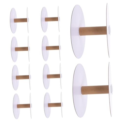 VILLFUL 10 Stück Leere Drahtspulen Abnehmbare Papier Nähspulen für Diy Handwerk und Stickerei Wickelspulen zur Vermeidung von Fadentangling für Bastelarbeiten von VILLFUL