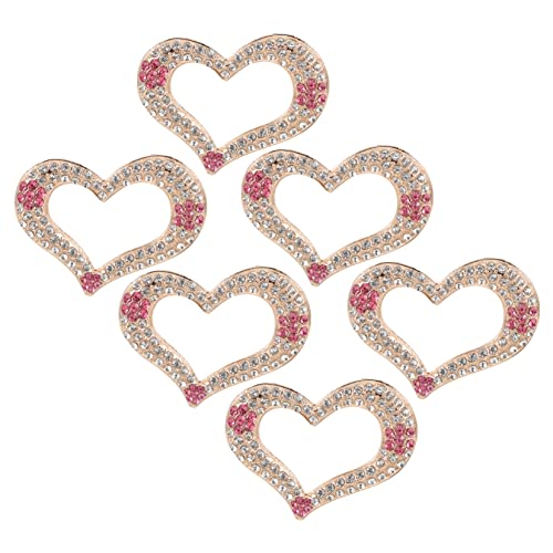VILLFUL 10 Stück Liebes Accessoires, Verzierungen Für Kleidung, Patches Für Schuhe, Kleidungsdekore, Kleidungspatches, Applikationsdekore, Herz Strass Applikationen, Patches Zum Nähen von VILLFUL