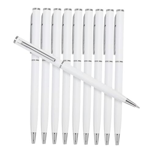 VILLFUL 10 Stück Metall Kugelschreiber mit Drehmechanismus Schlankes Design Langlebig und Reibungslos Schreibend für Büro Business Meetings und Vertragsunterzeichnungen Schwarze VILLFUL 10 Stück Metall Kugelschreiber mit Drehmechanismus Schlankes Design Langlebig und Reibungslos Schreibend für Büro Business Meetings und Vertragsunterzeichnungen Schwarze von VILLFUL