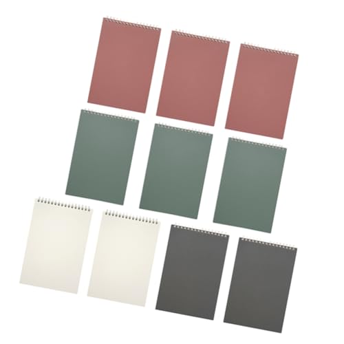 VILLFUL 10 Stück Notizbücher im Minimalistischen Design mit Linierten Tragbar für Büro Schule und Zuhause Schreiben Zeichnen und Journaling Teiliges Verschiedenen von VILLFUL