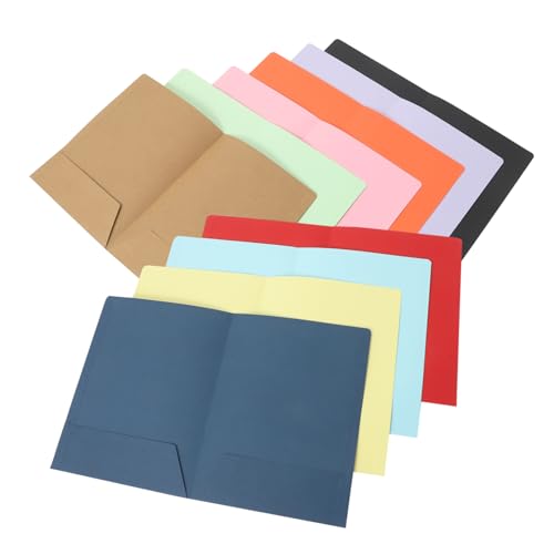 VILLFUL 10 Stück Papierordner mit Taschen Robuste Dokumentenmappe für Büro Schule und Zuhause zur Vertragsorganisation und Dokumentenschutz von VILLFUL