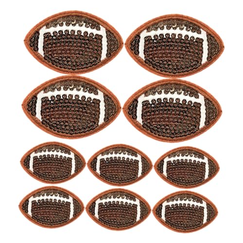 VILLFUL 10 Stück Rugby Aufnäher mit Pailletten zum Aufbügeln für Kleidung Hüte Jeans und Jacken Einfache Diy Dekorationspatches für mit Trendigem Design von VILLFUL