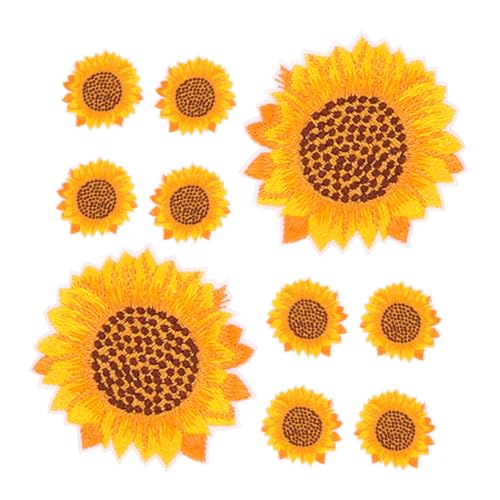 VILLFUL 10 Stück Teiliges Bestickte Bügelpatches Blumenmotive Langlebige Hautfreundliche Applikationen zum Aufbügeln und Nähen für Jacken Jeans Rucksäcke Kleidung Reparieren und von VILLFUL