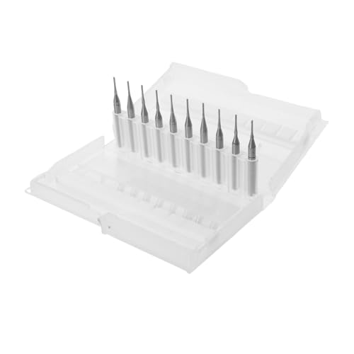VILLFUL 10 Stück Teiliges Cnc Fräsersatz Hartmetall Schaft Präzisions-fräswerkzeuge für Holzschnitzerei Pcb Gravur Bearbeitung für Cnc Fräsmaschine von VILLFUL