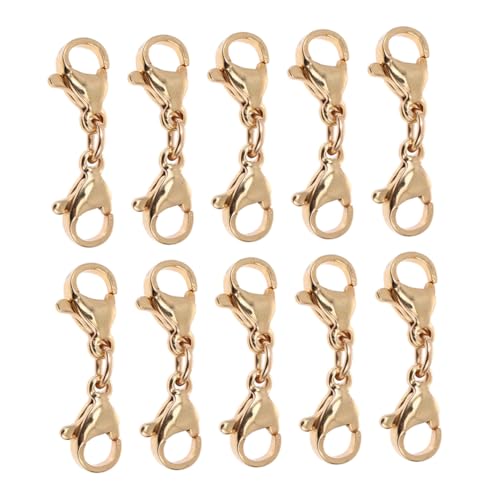 VILLFUL 10 Stück Teiliges Edelstahl lobster verschlüsse Glänzende Schmuckverbinder für Armbänder und Halsketten Robust und Langlebig für DIY Schmuckherstellung und Reparatur VILLFUL 10 Stück Teiliges Edelstahl lobster verschlüsse Glänzende Schmuckverbinder für Armbänder und Halsketten Robust und Langlebig für DIY Schmuckherstellung und Reparatur von VILLFUL