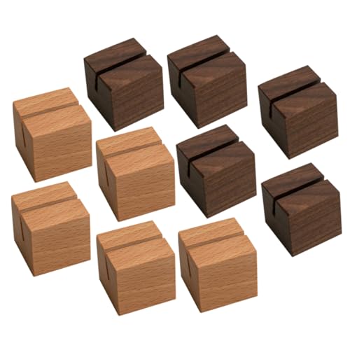 VILLFUL 10 Stück Teiliges Holz Kartenhalter Quadratische Beech und Walnuss Basis Schräge Vielseitig als Business Card Organizer Memo und Fotohalter für Büro und Feierlichkeiten VILLFUL 10 Stück Teiliges Holz Kartenhalter Quadratische Beech und Walnuss Basis Schräge Vielseitig als Business Card Organizer Memo und Fotohalter für Büro und Feierlichkeiten von VILLFUL