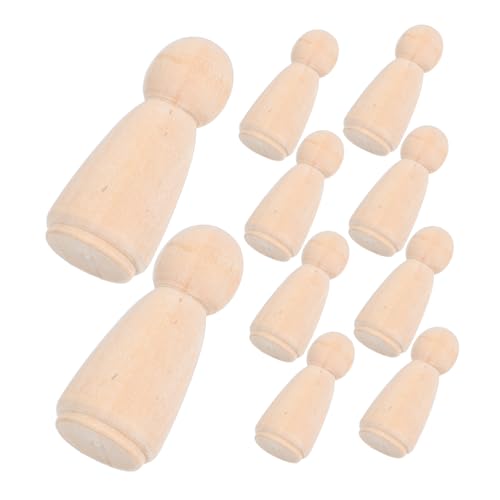 VILLFUL 10 Stück Teiliges Holzfiguren zum Bemalen DIY Natürliche Holzkegel Puppen für Bastelprojekte Handgefertigte Deko für Hochzeit Familienerinnerungen VILLFUL 10 Stück Teiliges Holzfiguren zum Bemalen DIY Natürliche Holzkegel Puppen für Bastelprojekte Handgefertigte Deko für Hochzeit Familienerinnerungen von VILLFUL
