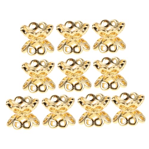 VILLFUL 10 Stück Teiliges Perlenkappen Doppelseitige Schmuckherstellung Perlen für Armbänder und Elegantes Design für Kreative DIY Projekte von VILLFUL