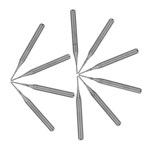 VILLFUL 10 Stück Teiliges Präzisionsfräser Hartmetall Wolframstahl Cnc Router Bits Schaft für Metall Holz Kunststoff Pcb Fräswerkzeuge von VILLFUL