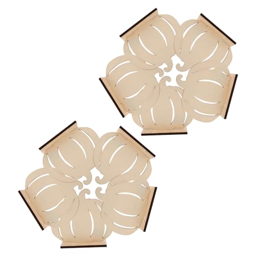 VILLFUL 10 Stück Teiliges Pumpkin Centerpieces aus Unbehandeltem Holz zum Bemalen und Basteln Leichte Herbstdekoration für Thanksgiving und Halloween Vielseitige Tisch Partydeko DIY von VILLFUL