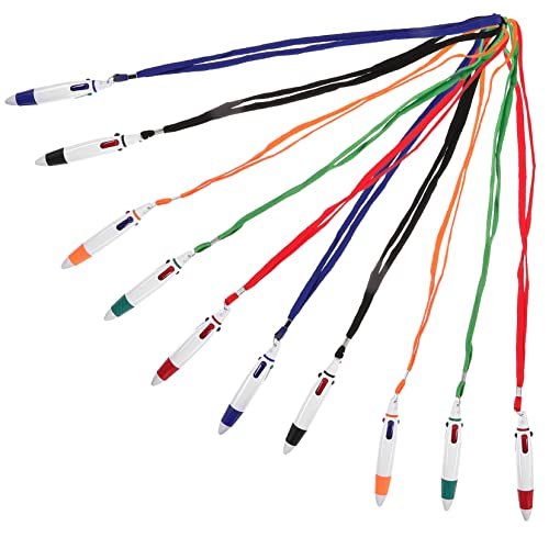 VILLFUL 10 Stück Teiliges Retractable Mehrfarbige Kugelschreiber mit Lanyard Schnell Umschaltbare Farben für Schule Büro Notizen für Freunde Lehrer VILLFUL 10 Stück Teiliges Retractable Mehrfarbige Kugelschreiber mit Lanyard Schnell Umschaltbare Farben für Schule Büro Notizen für Freunde Lehrer von VILLFUL