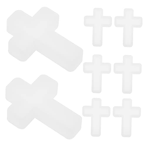 VILLFUL 10 Stück Teiliges Silikonform für Kreuzanhänger DIY Schmuck Gießform Flexiblem Silikon für Kreative Bastelprojekte zum Herstellen von Einzigartigen Kreuz und Anhängern von VILLFUL