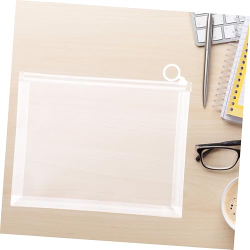 VILLFUL 10 Stück Teiliges Transparente Dicke Dokumententaschen mit Reißverschluss Multifunktionale Portable Aufbewahrungstasche für Büro und Schule Format Große Kapazität Leicht zu Öffnen von VILLFUL