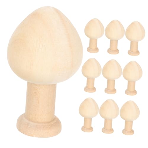 VILLFUL 10 Stück Teiliges Unvollendete Holzbaum Dekorationen für DIY für Ostern und Weihnachten Hochwertigem Naturholz und Langlebig als Tischdeko oder Bastelmaterial von VILLFUL