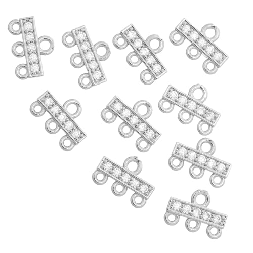 VILLFUL 10 Stück Teiliges Vergoldetes Zirconia Multi-strang Schmuckverbinder Mehrreihiger Halsketten Armbandverschluss Stilvolle Silberfarbene Clips für DIY Layered Bracelet Necklace VILLFUL 10 Stück Teiliges Vergoldetes Zirconia Multi-strang Schmuckverbinder Mehrreihiger Halsketten Armbandverschluss Stilvolle Silberfarbene Clips für DIY Layered Bracelet Necklace von VILLFUL