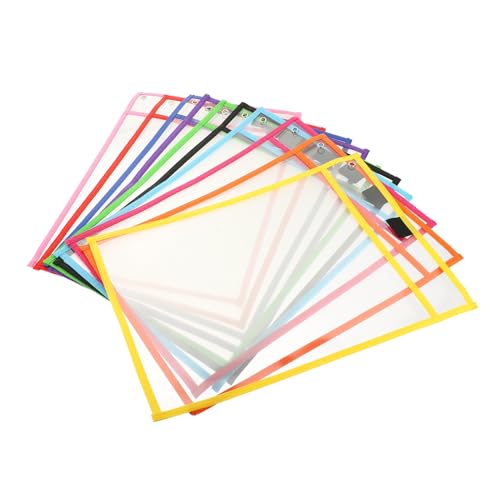 VILLFUL 10 Stück Teiliges Wiederverwendbare Abwischbare Dokumententaschen aus Transparentem PVC Robuste Multifunktionale Dry Erase Hüllen für Schule Büro und Zuhause Portable VILLFUL 10 Stück Teiliges Wiederverwendbare Abwischbare Dokumententaschen aus Transparentem PVC Robuste Multifunktionale Dry Erase Hüllen für Schule Büro und Zuhause Portable von VILLFUL